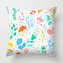 Tropical Plants Parrot Feather Cushion Cover for Sofa by Axyaa