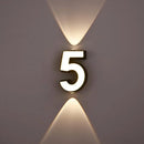 Axyaa 7W LED Wall Lamp Digit Number IP65 Modern Minimalism Style Aluminum Outdoor Light