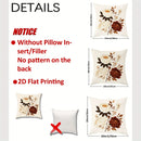 Axyaa Vintage Peony & Daisy Floral Velvet Throw Pillow Covers