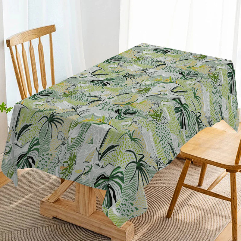 Axyaa Tropical Leaf Tablecloth: Stain Resistant, Antifouling for Home Dining or Coffee Table
