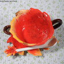 Axya Maple Leaf Ceramic Coffee Cup Set