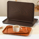 Axyaa Wood Grain Stackable Storage Tray for Food and Dessert Organization