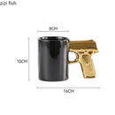 Axya Ceramic Pistol Mug Set for Breakfast Tea and Coffee