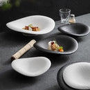 Axyaa Stone Patterned Ceramic Plate Set for Molecular Cuisine