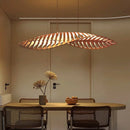 Axyaa Fish Bone Wood Pendant Chandelier for Living Room & Dining Room
