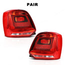 Axyaa Rear Tail Light Assembly Set for VW POLO 2014-2018 (No Bulbs)