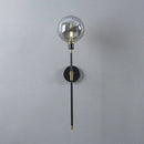 Axyaa Modern Black Iron Glass Ball Wall Lamp for Living Room Bedroom Decor