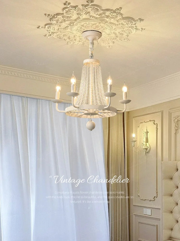 Axyaa Country Candle Crystal Chandelier: Retro Industrial Lighting for Home Decor