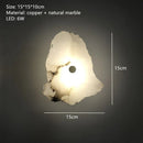 Axyaa Copper Marble LED Wall Lamp: Luxury Lighting Sconce for Bedroom, Living Room.