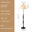 Axyaa Vintage Wooden Floor Lamp for Living Room and Bedroom LED Lighting
