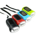 Axya 3*LED Hand-cranked Solar Flashlight with Rechargeable Battery