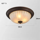 Axyaa Black Bronze Ceiling Light with Frosted Glass Shade & E27 Bulb