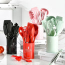 Axyaa Silicone Non-Stick Cooking Utensils Set of 12 - Heat Resistant Kitchen Tools