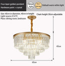 Axyaa Crystal Gold Black LED Chandelier