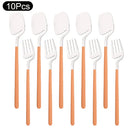 Axyaa Silver Cutlery Set - 10Pcs Matte Stainless Steel Tableware Dinnerware Fork Spoon Set