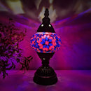 Axyaa Turkish Mosaic Glass Table Lamp: Vintage Art Deco Handcrafted Romantic Bed Light