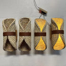 Axyaa Rattan Wall Lamp: Japanese Retro Hand-Woven Shade for Bedroom & Living Room