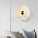 Axyaa Marble Round Wall Lamp for Bedroom Living Room Hotel LED Lighting