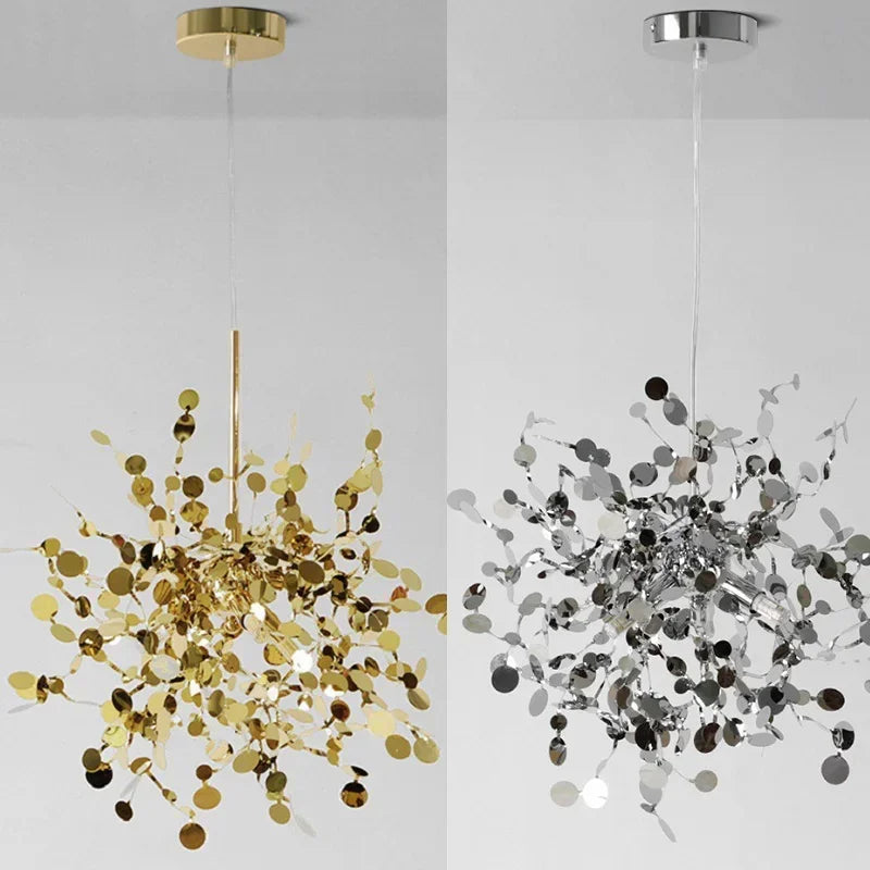 Axyaa Stainless Steel Pendant Light for Dining Living Room Hotel, Modern Design