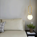 Axyaa Glass Ball Pendant Lights: Modern Nordic Chandeliers for Dining Room, Bedroom, and Kitchen