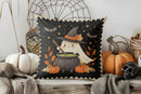 Axyaa Cute Ghost & Bat Halloween Pillow Cover