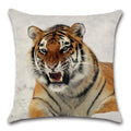 Axyaa Tiger Lion Printed Cushion Cover 45X45CM
