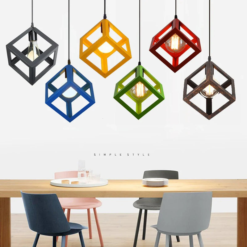 Axyaa Retro Loft Industrial Pendant Light Chandelier for Home Living Room Decor