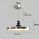 Axyaa Creamy LED Pendant Lights: Flying Saucer Chandeliers for Minimalist Home Dining Decor