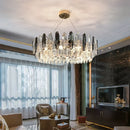 Axyaa Crystal Chandelier Pendant Light for Luxurious Living Room