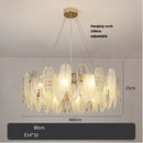 Axyaa Art Deco Glass LED Pendant Light - Dimmable Designer Suspension Luminaire