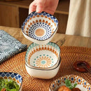 Axyaa Ceramic Bohemian Snack Bowl Set