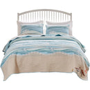Axyaa Maui Coastal Embroidered Quilt Set, Full/Queen, 3-Piece
