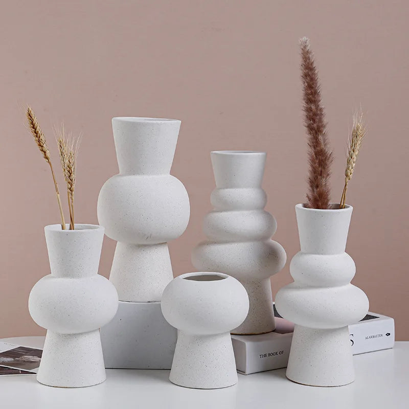 Axya™ Nordic Rustic Ceramics Vases for Teen Room Desktop Decor