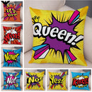 Axyaa Letters Print POP ART Pillowcase - Home Decor Cushion Cover