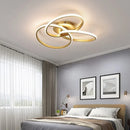 Axyaa Trefoil LED Ceiling Light: Dimmable Acrylic, Black White Gold Luminaire