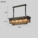 Axyaa Smokey Grey Glass Crystal Chandelier E14 for Home Decor Lighting