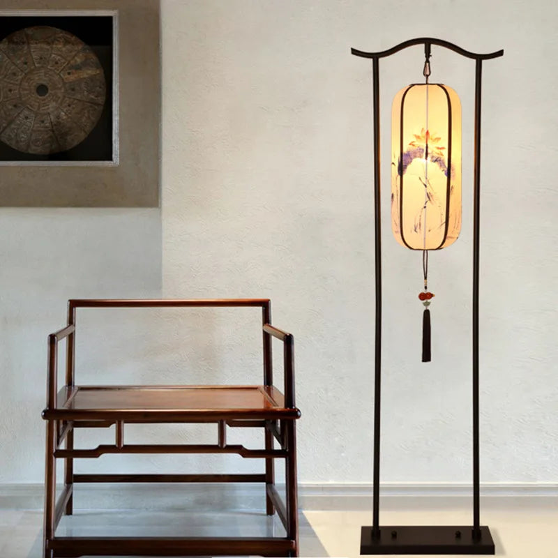 Axyaa Red Palace Floor Lamp: Elegant, Decorative Lighting for Living Room, Bedroom, and Study