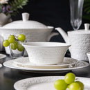 Axya White Bone Dinnerware Set - 60-Piece European Style Tableware & Spoon Chopsticks