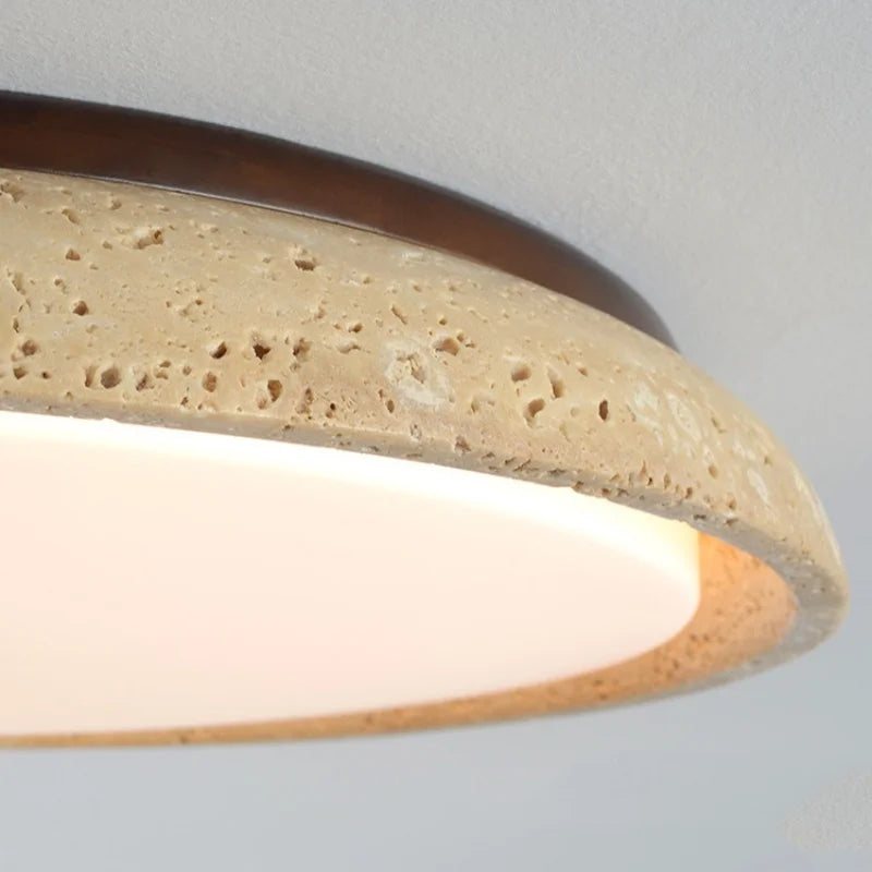 Axyaa Acryl Travertine LED Ceiling Light - Natural Stone Modern Ceiling Lamp
