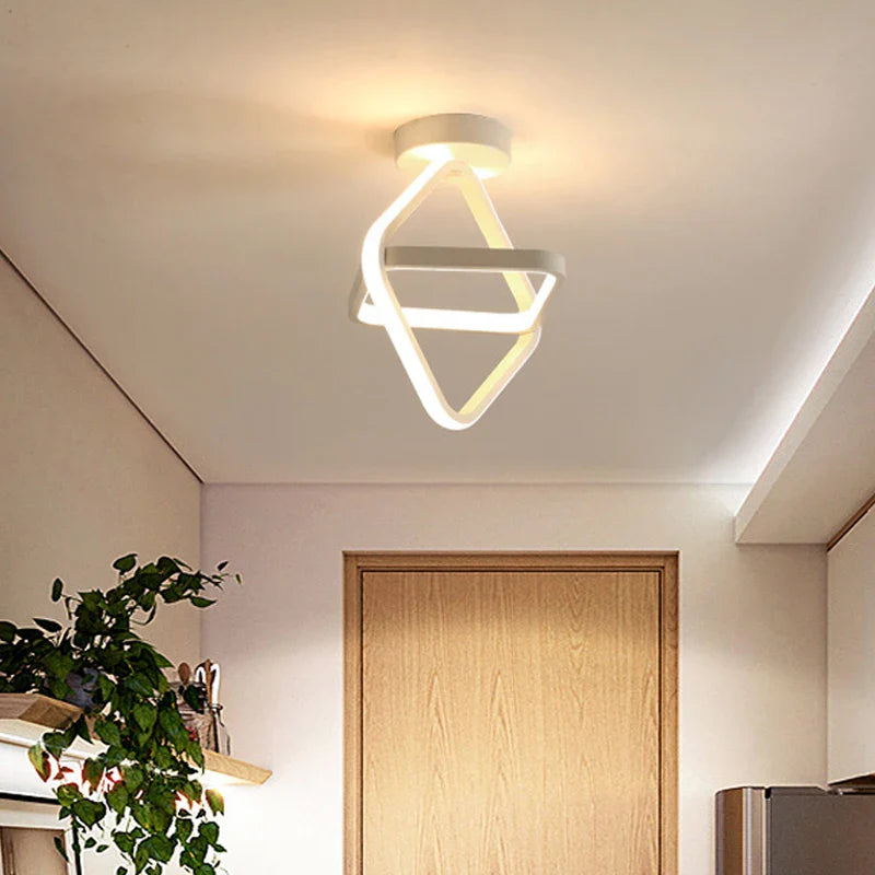 Axyaa LED Ceiling Light - Modern 2-Ring Design for Indoor Lighting Fixtures