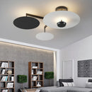 Axyaa Black Gold Round Chandelier Remote Control Dimming Ceiling Lights