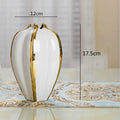 Axyaa Ceramic Pumpkin Petal Vase - Handmade Modern Flower Arrangement Home Decor