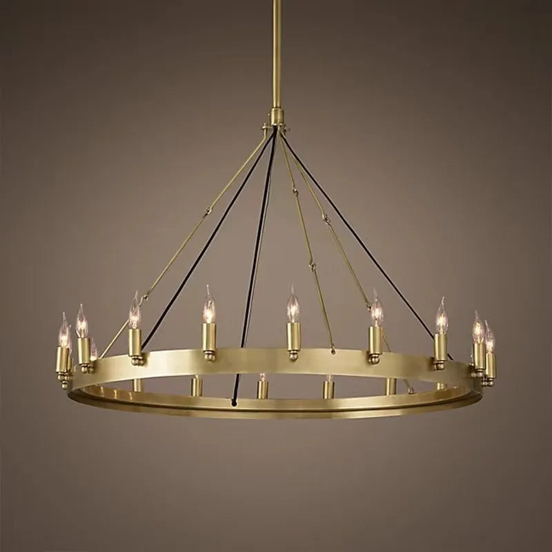 Axyaa Retro Iron Double Pendant Lamp for Cafe Restaurant Bar Chandelier
