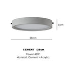 Axyaa Round Cement Ceiling Lamp for Living Room Bedroom Office Industrial Corridor Restaurant Loft Balcony