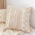 Axyaa Bohemian Tufted Embroidered Fringe Pillow Case for Light Luxury Living Room Sofa