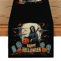Axyaa Halloween Pumpkin Head Castle Skull Table Runner Farmhouse Kitchen Decor