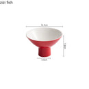 Axyaa Ceramic High Leg Dessert Bowl - Specialty Tableware for Molecular Cuisine