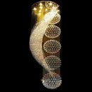 Axyaa Modern Crystal Chandelier LED Lamp for Hotel Villa Hall
