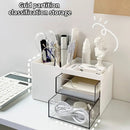 Axyaa Desktop Organizer Pen Holder Storage Box with Transparent Drawer
