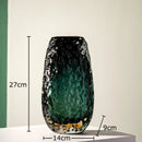 Axyaa Wrinkled Ice Glass Vase for Creative Flower Arrangement and Room Decor